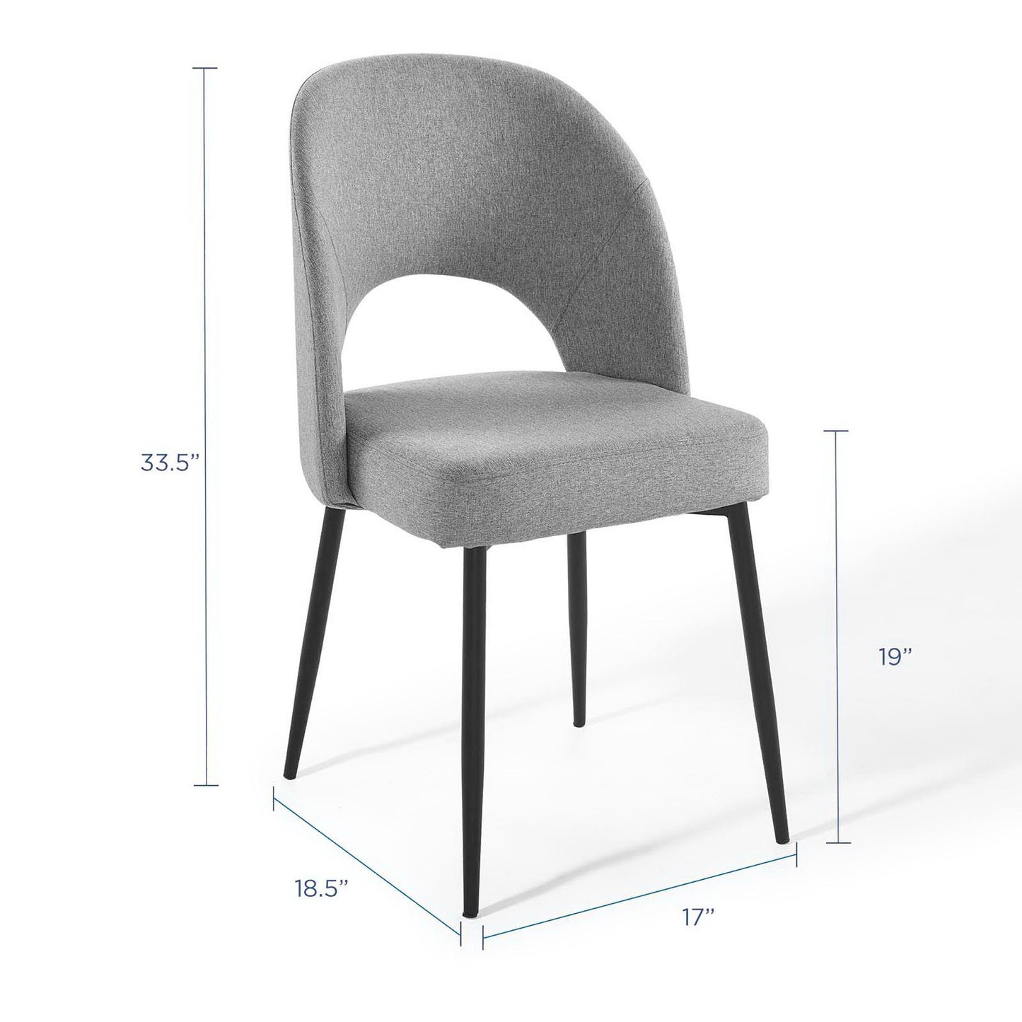 Rouse Upholstered Fabric Dining Side Chair by Furniture for America