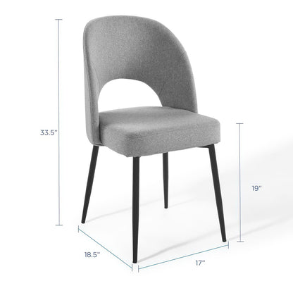 Rouse Upholstered Fabric Dining Side Chair by Furniture for America