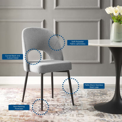 Rouse Upholstered Fabric Dining Side Chair by Furniture for America