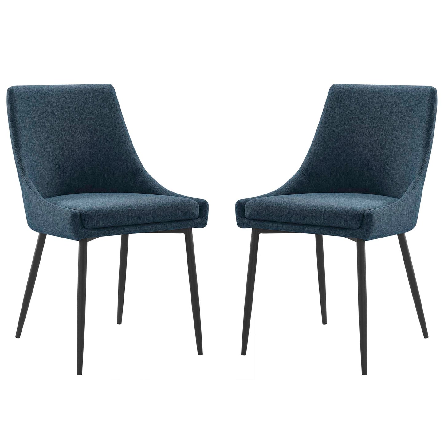 Viscount Upholstered Fabric Dining Chairs Set of 2 by Furniture For America