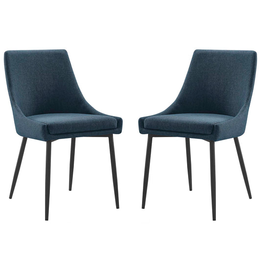 Viscount Upholstered Fabric Dining Chairs Set of 2 by Furniture For America