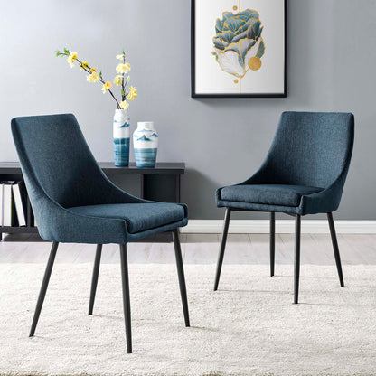 Viscount Upholstered Fabric Dining Chairs Set of 2 by Furniture For America
