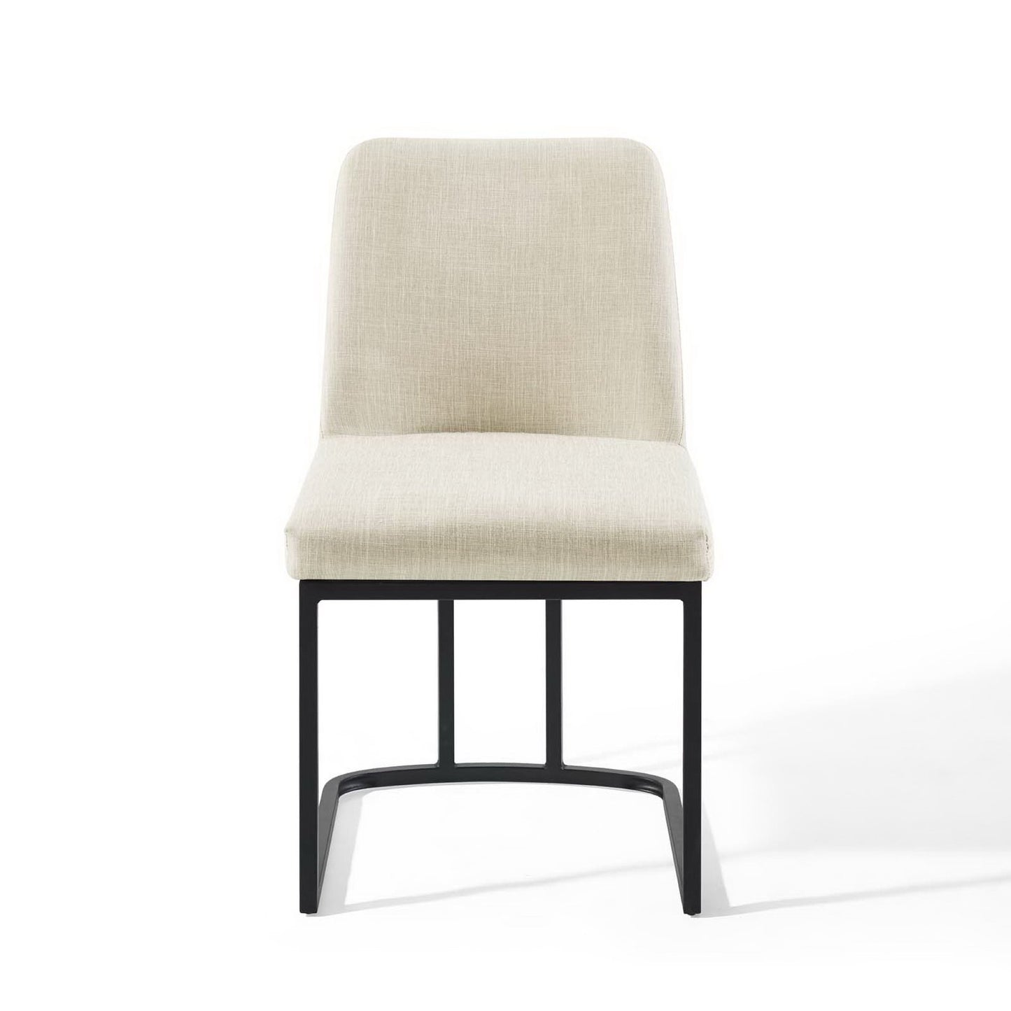 Amplify Sled Base Upholstered Fabric Dining Side Chair by Furniture For America