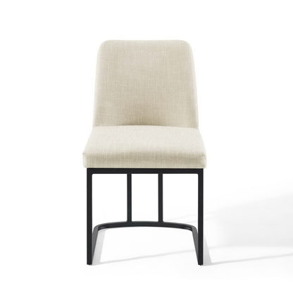 Amplify Sled Base Upholstered Fabric Dining Side Chair by Furniture For America
