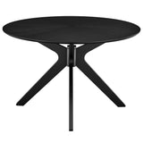 Vela 47" Round Wood Dining Table in Black
