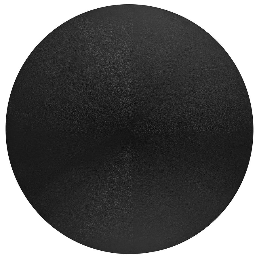 Vela 47" Round Wood Dining Table in Black