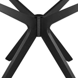 Vela 47" Round Wood Dining Table in Black