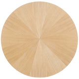 Vela 47" Round Wood Dining Table in Oak