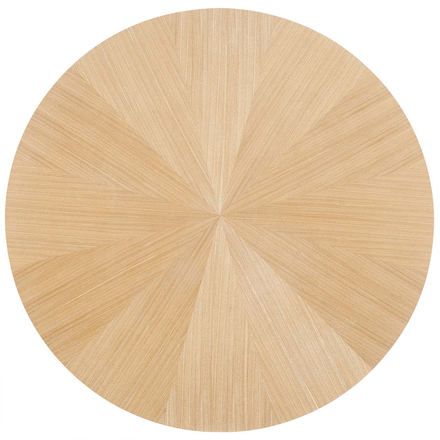 Vela 47" Round Wood Dining Table in Oak