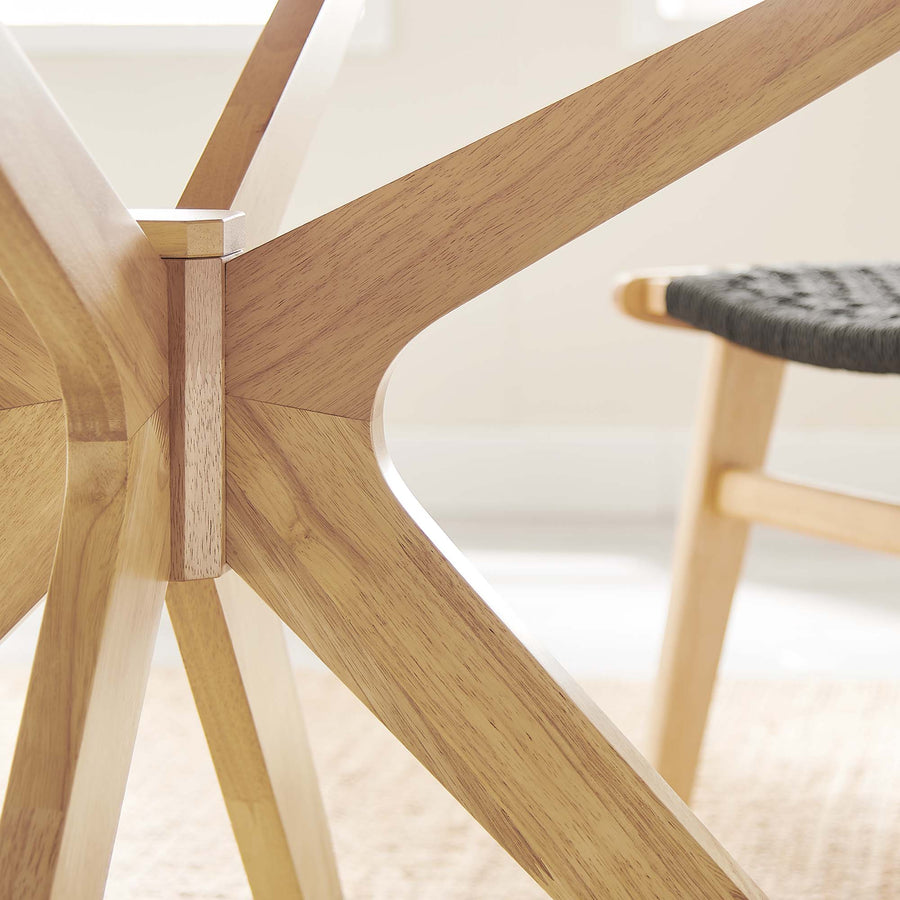 Vela 47" Round Wood Dining Table in Oak