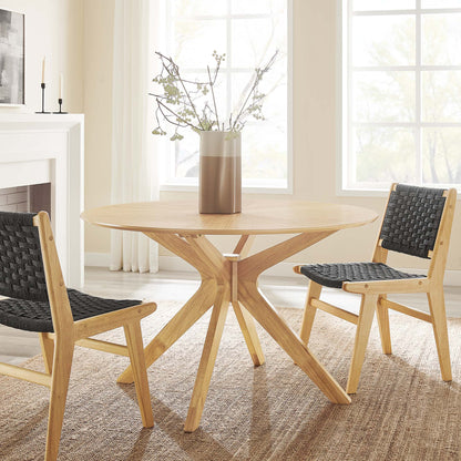 Crossroads 47" Round Wood Dining Table by Furniture For America