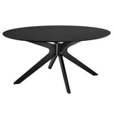 Vela 63" Oval Wood Dining Table in Black