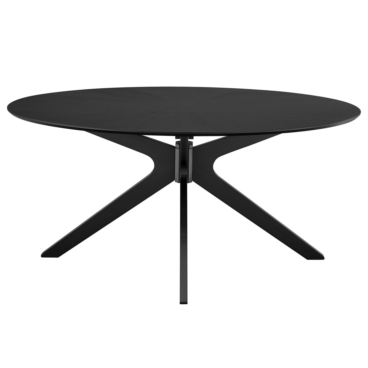 Vela 63" Oval Wood Dining Table in Black