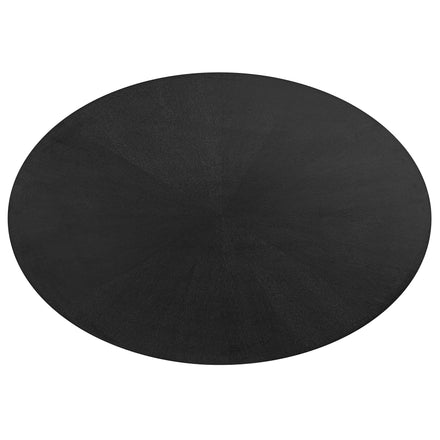 Crossroads 63" Oval Wood Dining Table in Black