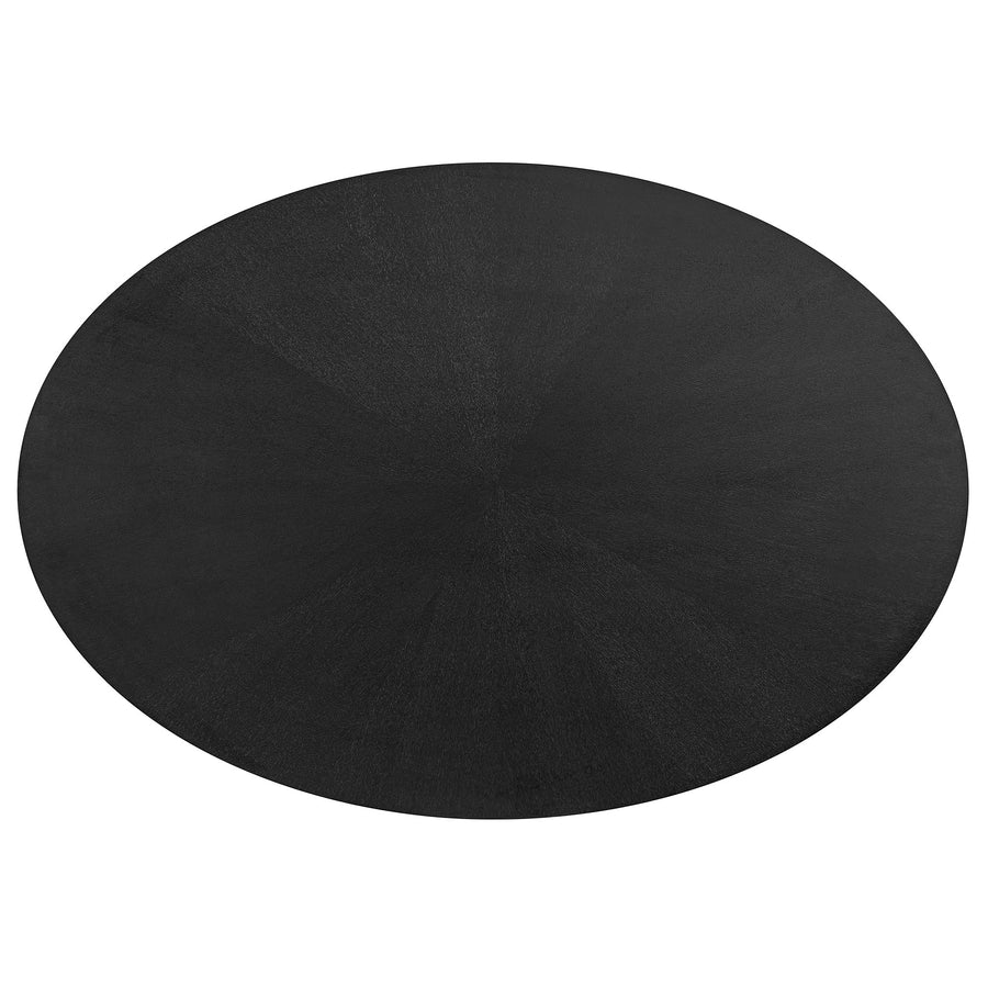 Vela 63" Oval Wood Dining Table in Black