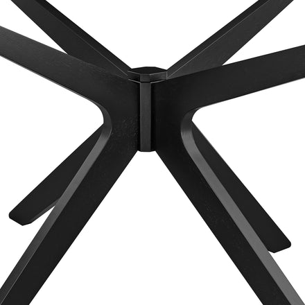Crossroads 63" Oval Wood Dining Table in Black