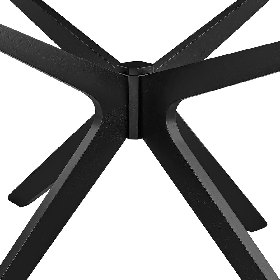 Vela 63" Oval Wood Dining Table in Black