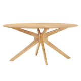 Vela 63" Oval Wood Dining Table in Oak