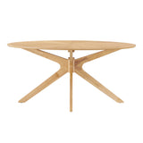 Vela 63" Oval Wood Dining Table in Oak