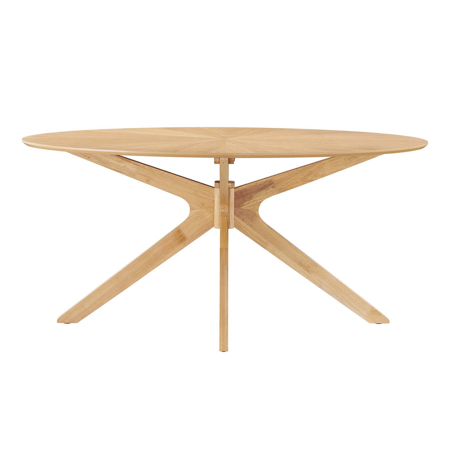 Vela 63" Oval Wood Dining Table in Oak
