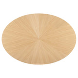 Vela 63" Oval Wood Dining Table in Oak