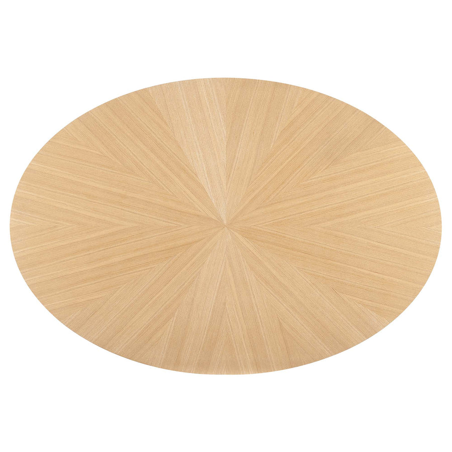 Vela 63" Oval Wood Dining Table in Oak