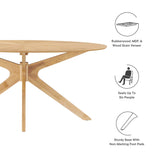 Vela 63" Oval Wood Dining Table in Oak
