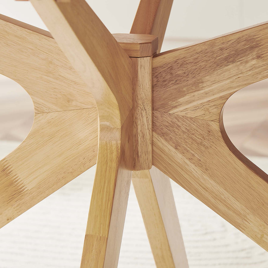 Vela 63" Oval Wood Dining Table in Oak