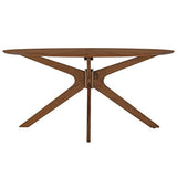 Vela 63" Oval Wood Dining Table in Walnut