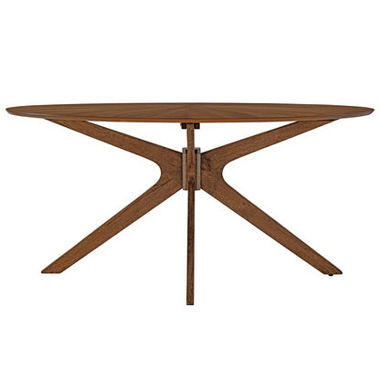 Crossroads 63" Oval Wood Dining Table by Furniture For America