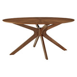 Vela 63" Oval Wood Dining Table in Walnut