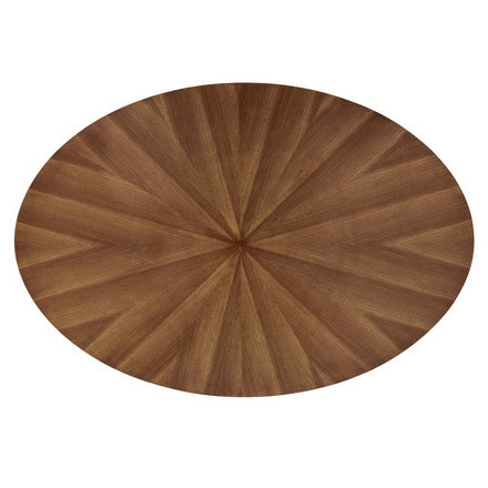 Crossroads 63" Oval Wood Dining Table in Walnut