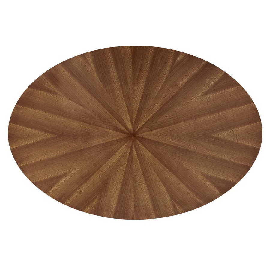 Vela 63" Oval Wood Dining Table in Walnut