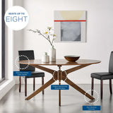 Vela 63" Oval Wood Dining Table in Walnut