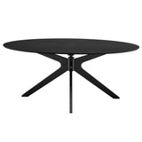 Vela 71" Oval Wood Dining Table in Black
