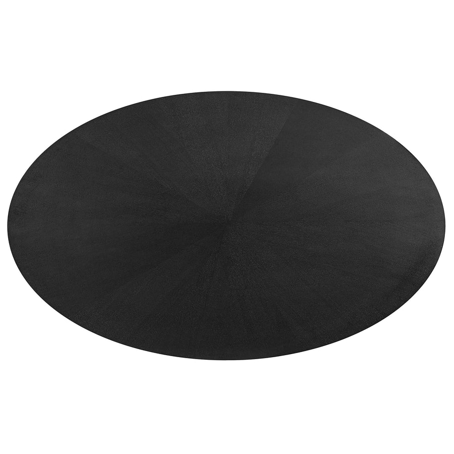 Vela 71" Oval Wood Dining Table in Black