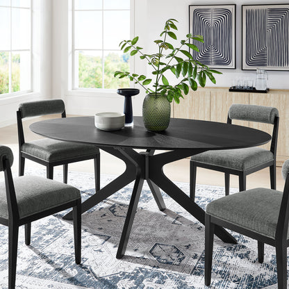 Crossroads 71" Oval Wood Dining Table by Furniture For America