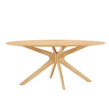 Vela 71" Oval Wood Dining Table in Oak