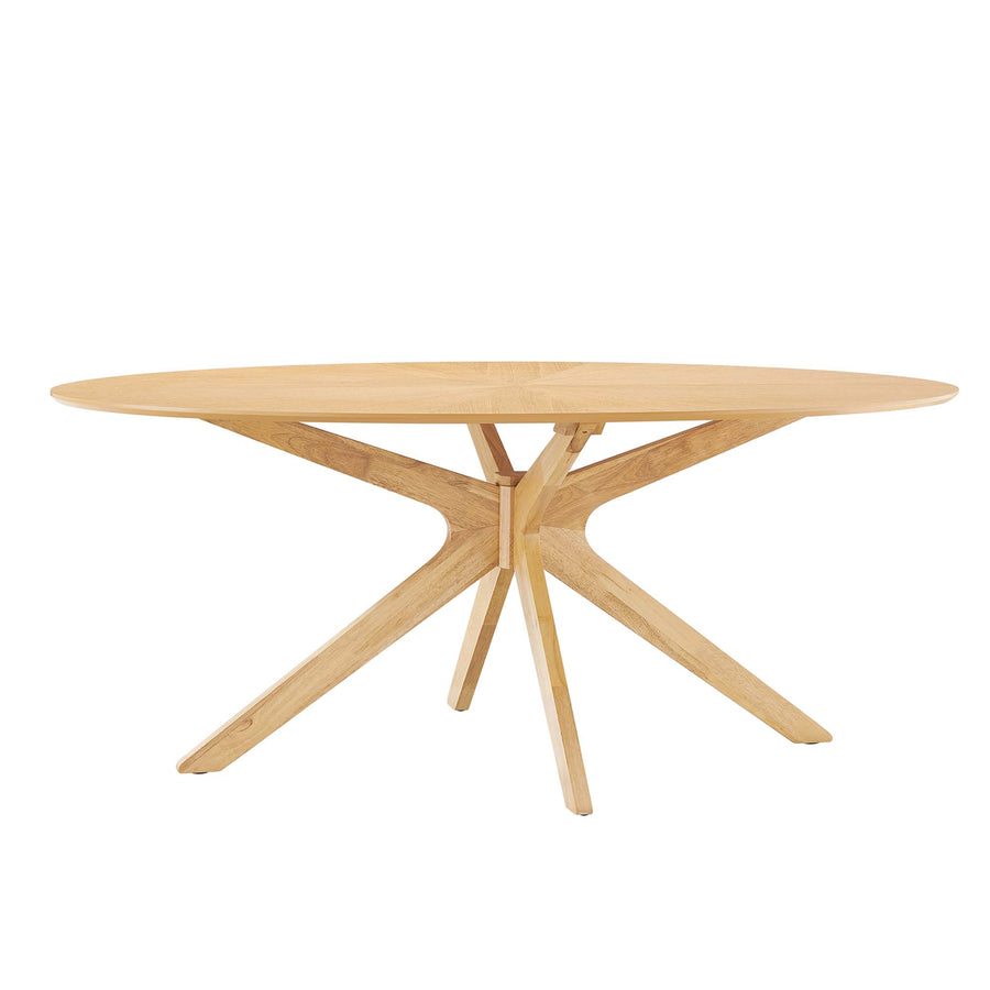 Vela 71" Oval Wood Dining Table in Oak