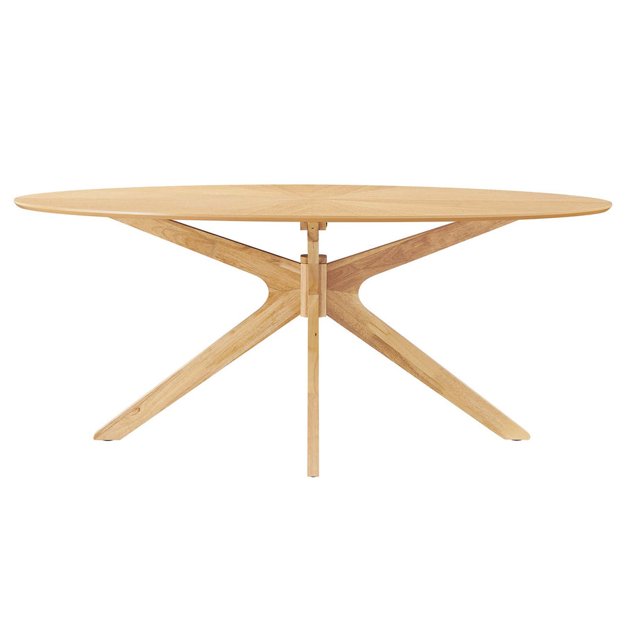 Vela 71" Oval Wood Dining Table in Oak