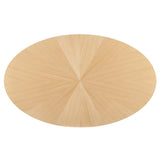 Vela 71" Oval Wood Dining Table in Oak