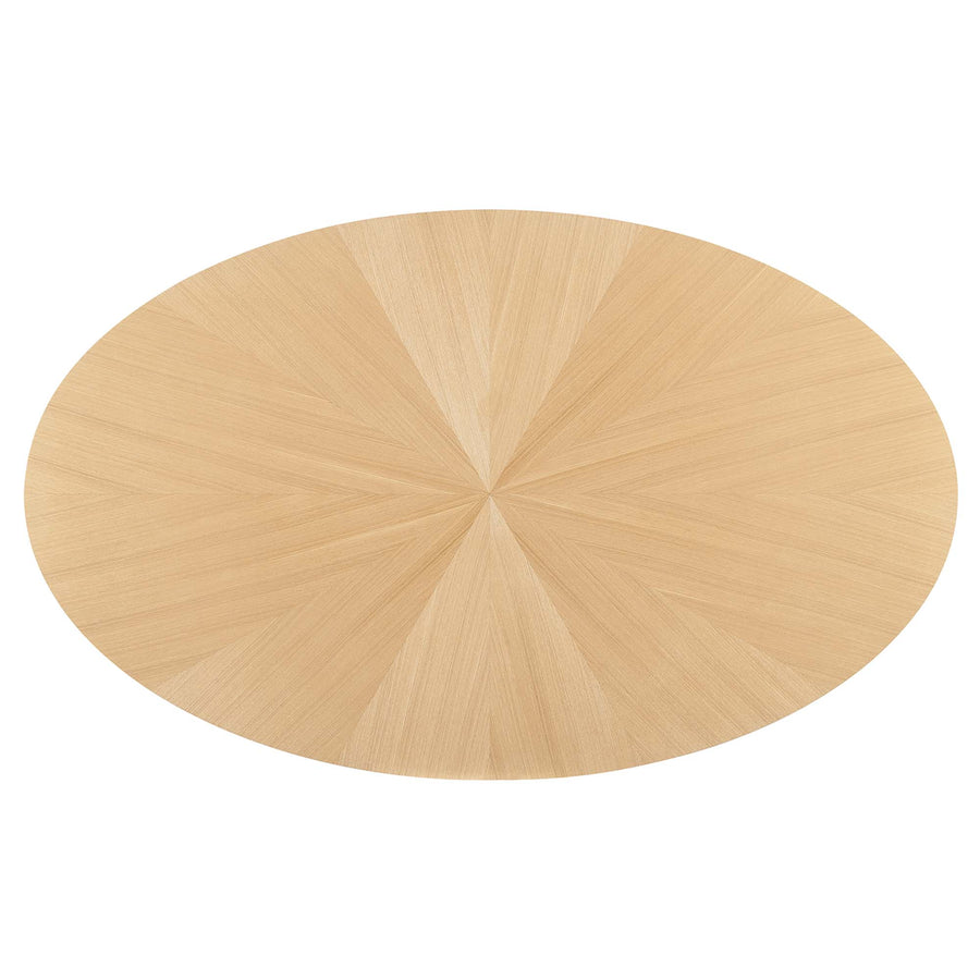 Vela 71" Oval Wood Dining Table in Oak