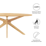 Vela 71" Oval Wood Dining Table in Oak