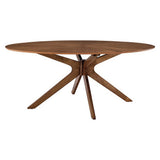 Vela 71" Oval Wood Dining Table in Walnut