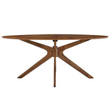 Vela 71" Oval Wood Dining Table in Walnut