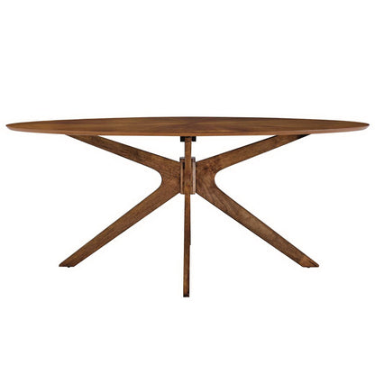 Crossroads 71" Oval Wood Dining Table by Furniture For America