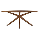 Vela 71" Oval Wood Dining Table in Walnut