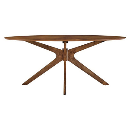 Crossroads 71" Oval Wood Dining Table by Furniture For America