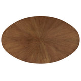 Vela 71" Oval Wood Dining Table in Walnut