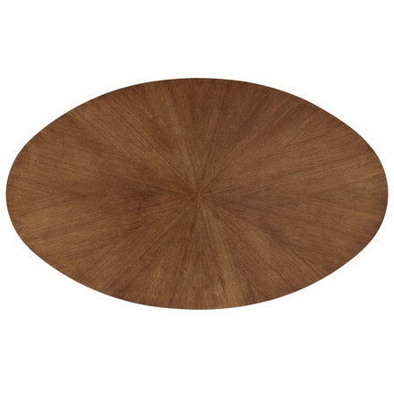 Crossroads 71" Oval Wood Dining Table in Walnut
